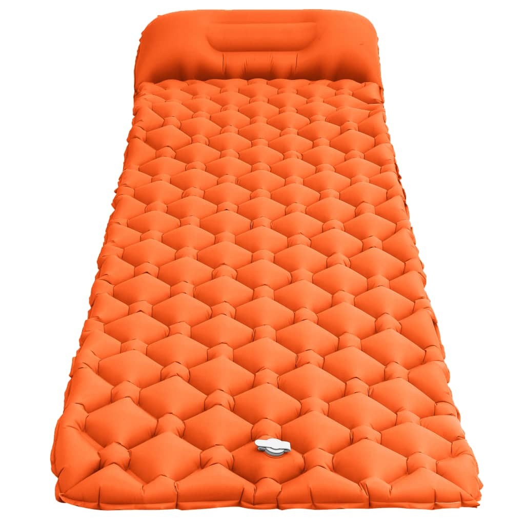 Inflatable Air Mattress with Pillow 58x190 cm Orange
